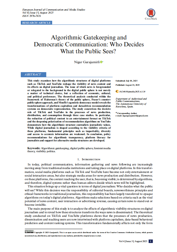 The first page of the article.